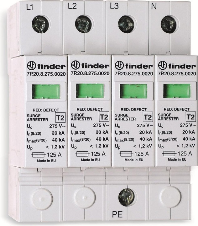 Actual product image Finder 7P.25.8.275.0020Surge arrester type 2 4 varistors