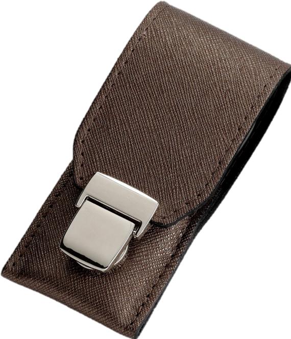 Image du produit Herba Set de manucure 3 pièces Inox dans un étui de rangement, brun