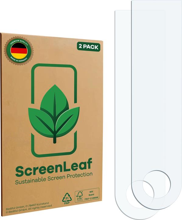 Produktbild ScreenLeaf Schutzfolie nachhaltiger Displayschutz Display Schutz Folie Klar Transparent