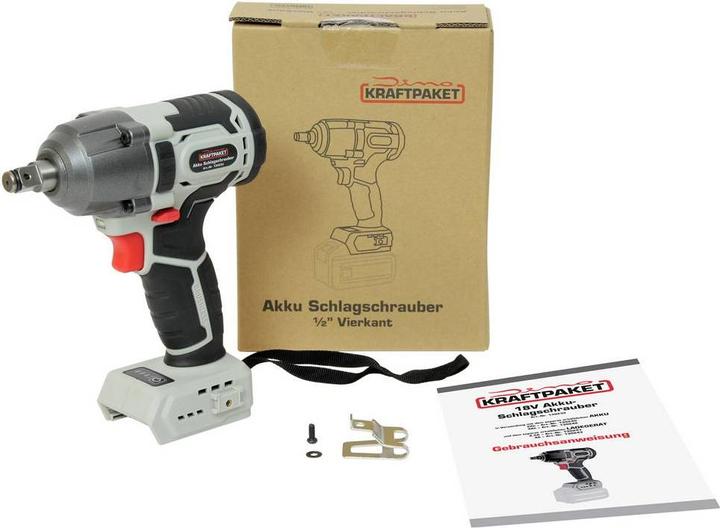 Produktbild Dino KRAFTPAKET 18V-400Nm-1/2“-900W 130232 Akku-Schrauber 18 V bürstenlos, oh