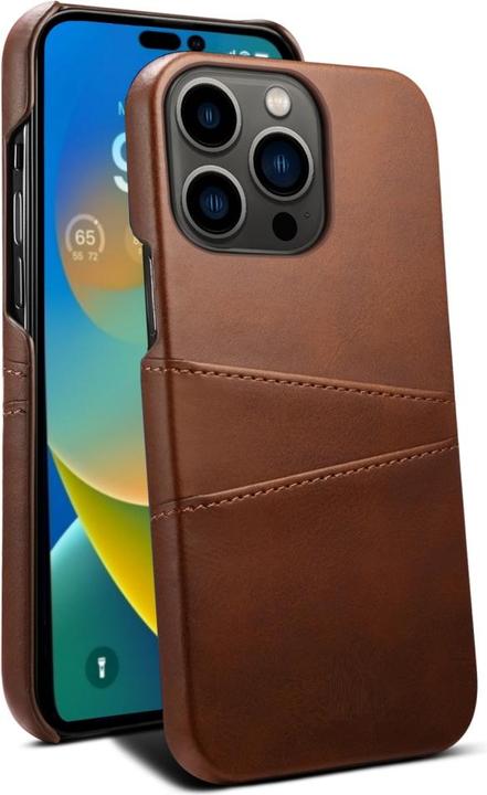 Produktbild Screenguard Apple iPhone 14 Pro CardCaddy Leder Backcase mit Kartenfächern (Apple iPhone 14 Pro)