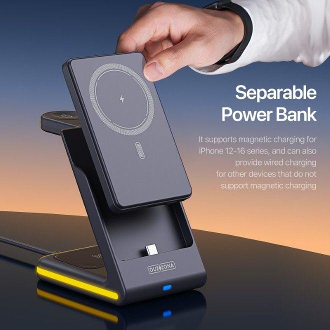 Actual product image Duzzona W24 Series 5-in-1 Wireless Charger with Powerbank 5000mAh