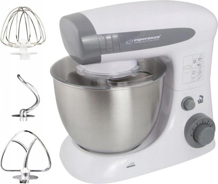 Actual product image Esperanza EKM024 mixer Stand mixer Grey (800 W, 4 l)