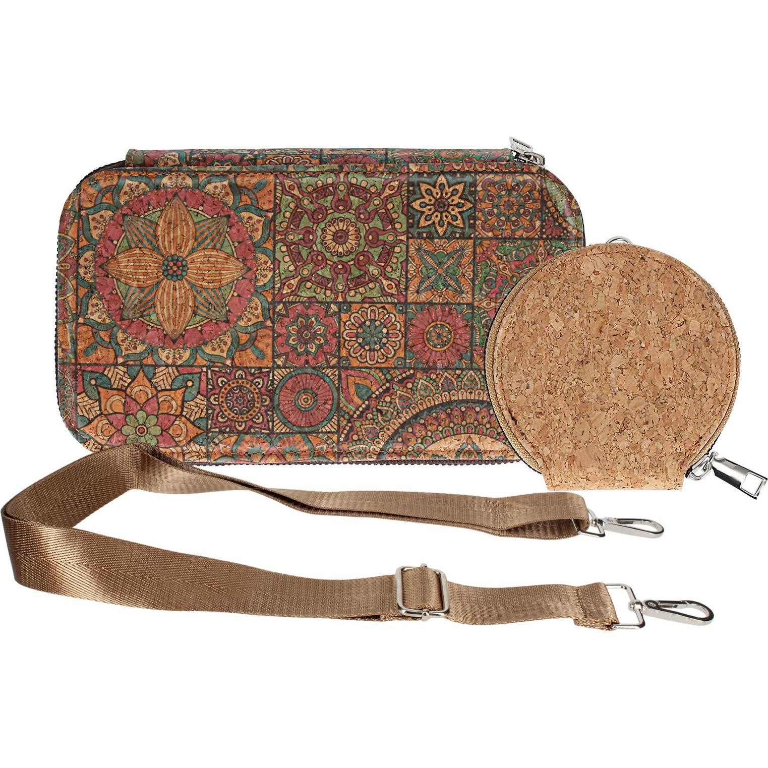 Avizar, Handtasche, MandalaVibe Korktasche, Mehrfarbig