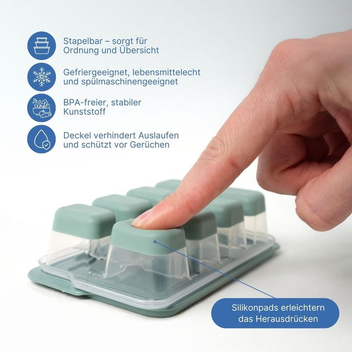 Produktbild B-Home Eiswürfelbehälter mit Deckel Eiswürfelform Eiswürfelschale