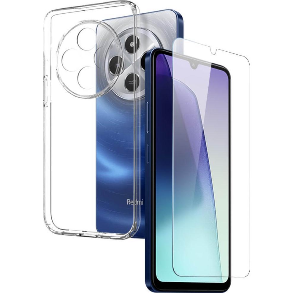 Northjo Xiaomi Redmi 14C - Set Handyhülle und Panzerglas (Xiaomi Redmi 14C), Cover smartphone, Trasparente