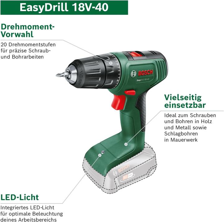 Produktbild Bosch Home & Garden EasyDrill 18V-40