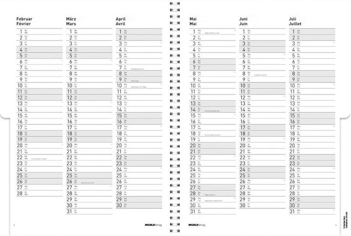 Immagine prodotto Edizione dell'agenda (230 x 305 mm, 1 giorno / 2 pagine)