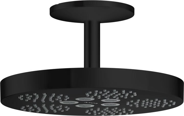 Axor Overhead shower 280 1jet ONE with ceiling connection matt black (2 Beam types, 12.20 l/min)