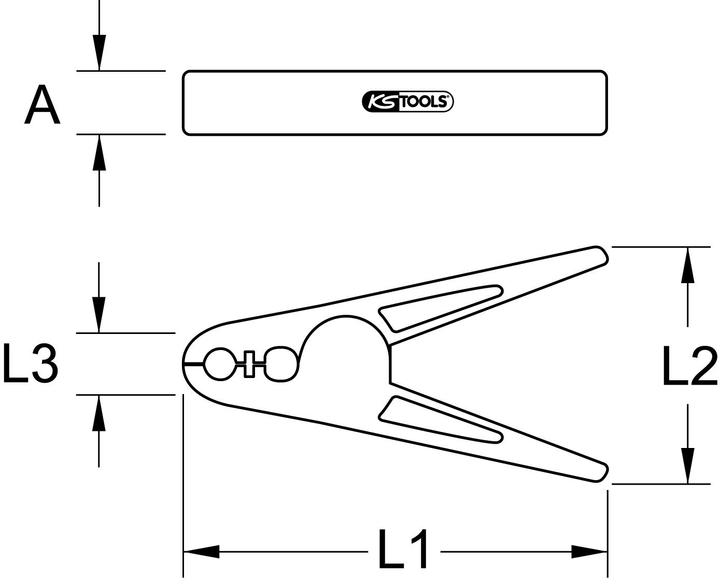 Immagine prodotto KS Tools Pinza in plastica con isolamento protettivo, grande, 165 mm (165 mm)