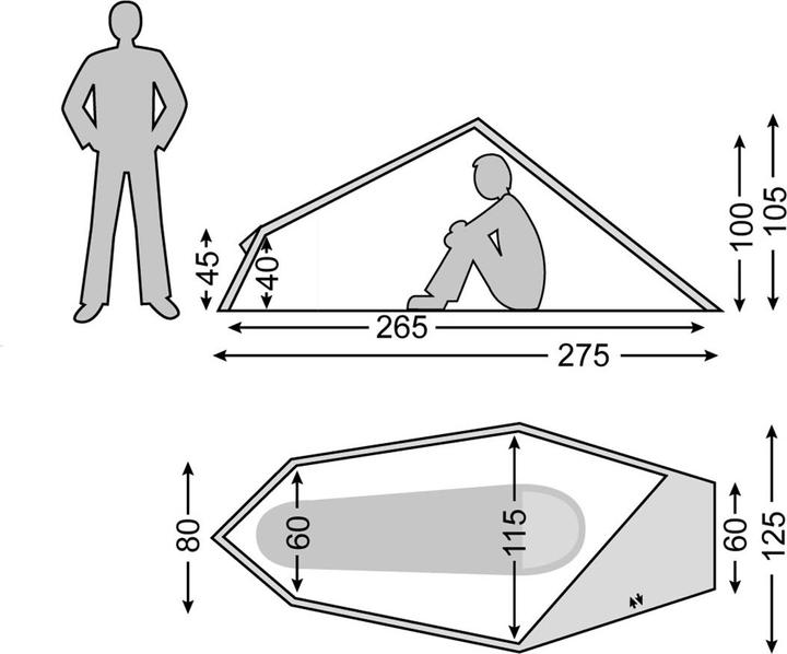 Produktbild Nordisk Svalbard 1 SI Tent (Tunnelzelt, 1.70 kg, 1 Person)
