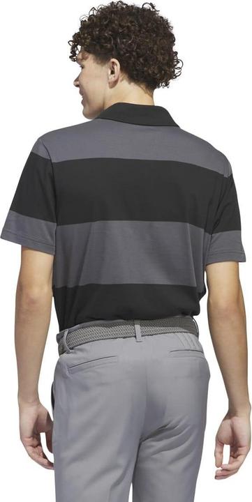 Actual product image adidas Mens Colour Block Stripe Rugby Polo Shirt (S)