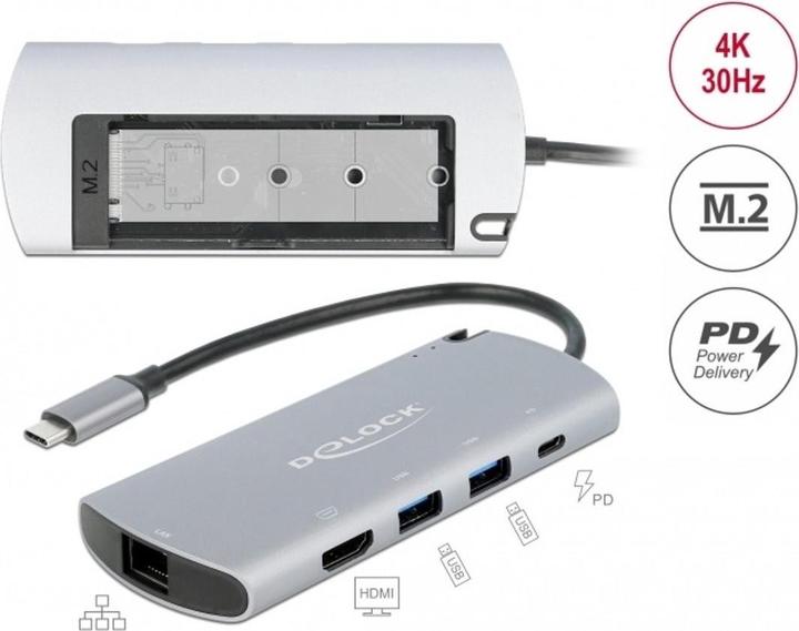 Image du produit Delock Station d'accueil USB Type-C™ avec slot M.2 (USB-C)