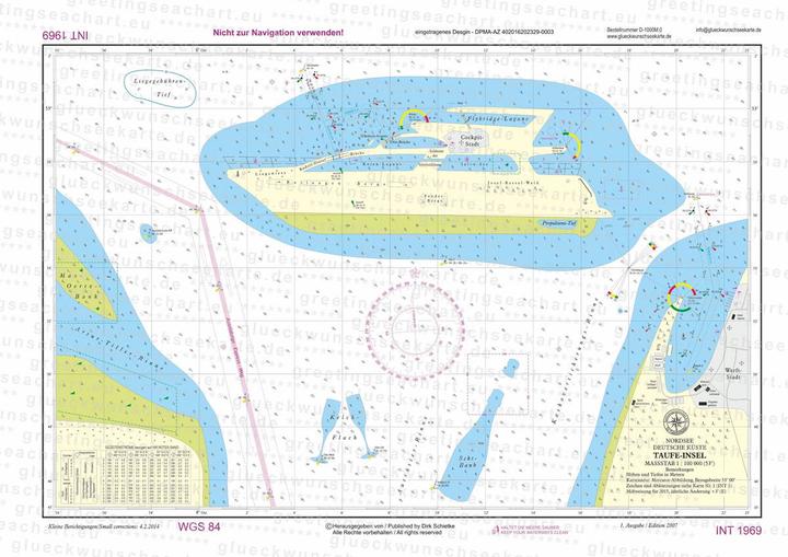 Produktbild Compass Glückwunschseekarte Schiffstaufe Motorboot