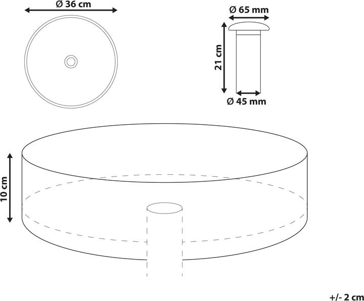 Actual product image Beliani Tolosa (360 mm, 360 mm)