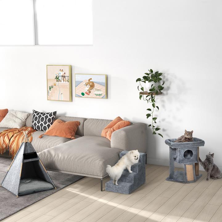 Immagine prodotto PawHut Albero per gatti (57 cm, Grigio)