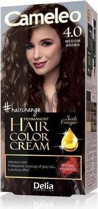 Delia Cosmetics Cameleo Permanent Hair Colour Cream Medium Brown Intensive Color & Protection 5 Oils Omega Plus Acid