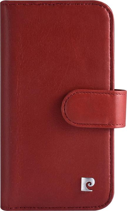 Pierre Cardin Case iPhone 13 Mini - Echt Leder Book Case rot & 6 Kartenfächer (Apple iPhone 13 mini)