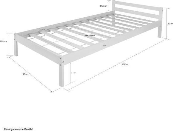 Actual product image Homestyle4u Cot (90 x 200 cm)