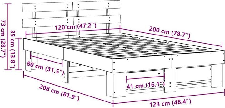 Actual product image vidaXL Platform bed