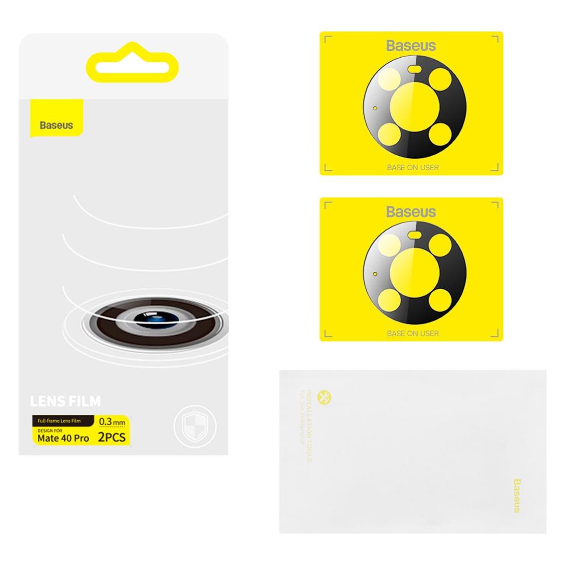 Baseus 0.3mm Full-frame Lens Film (2 Stk., Huawei P40 Pro+), Smartphone Schutzfolie, Transparent