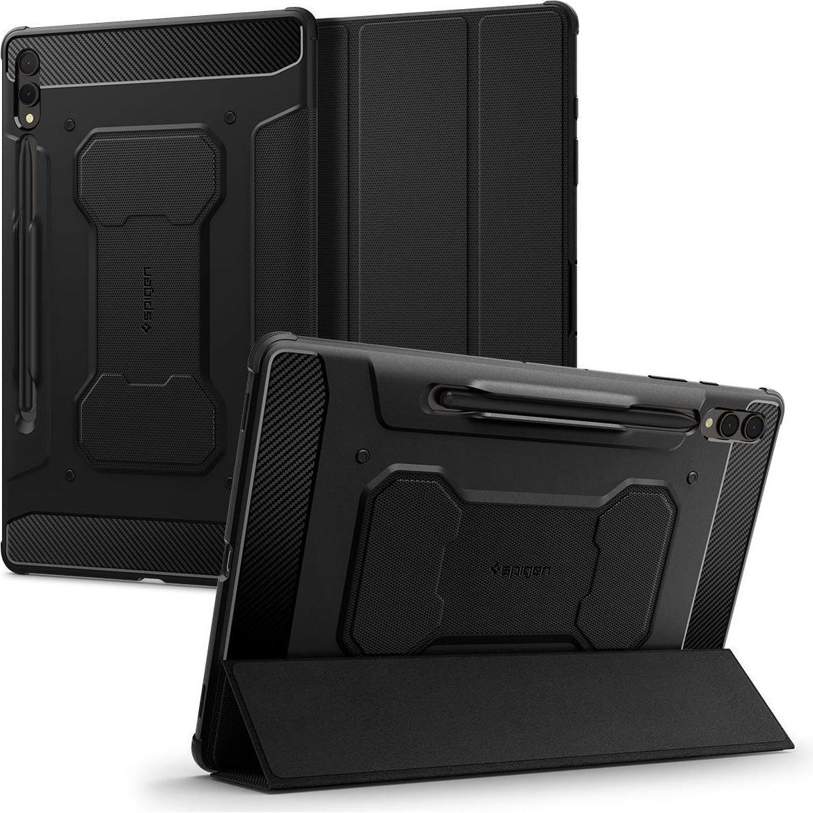 Spigen Rugged Armor Pro (Galaxy Tab S9 Plus), Tablet Hülle, Schwarz