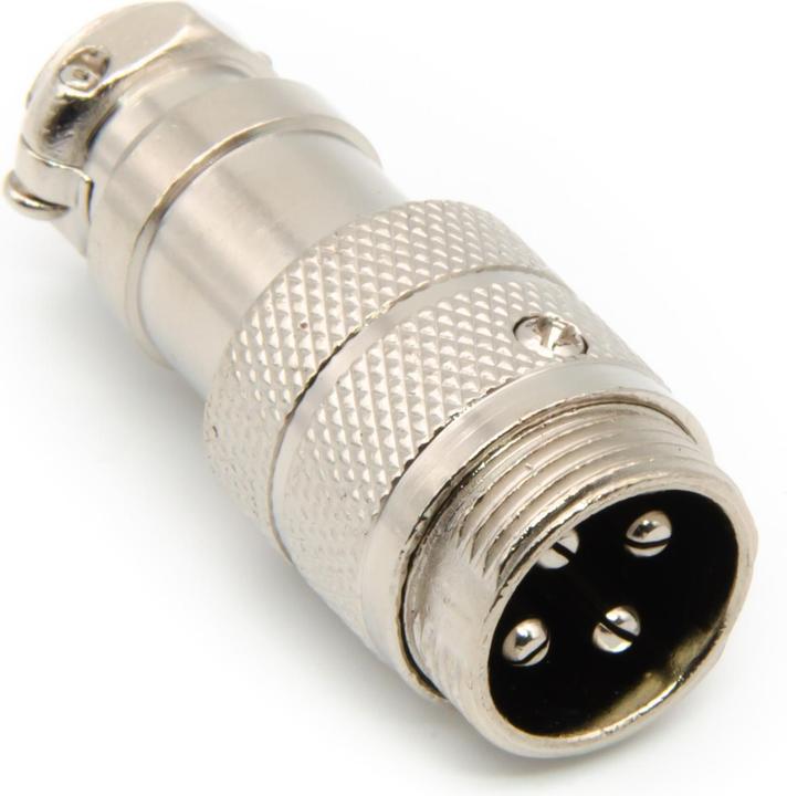 Actual product image Purecrea GX16-4P Plug 16mm Male for Cable Mounting