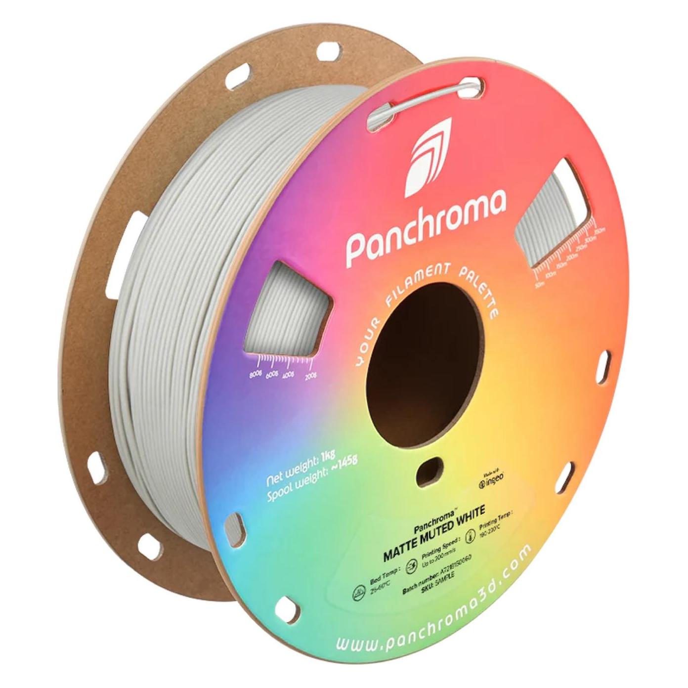 Polymaker Panchroma™ Pla Matte Muted (Pla, 1.75 mm, 1000 g), 3D Filament, Weiss