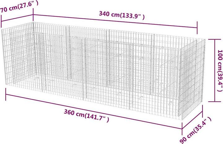 Immagine prodotto vidaXL Gabionen-Hochbeet