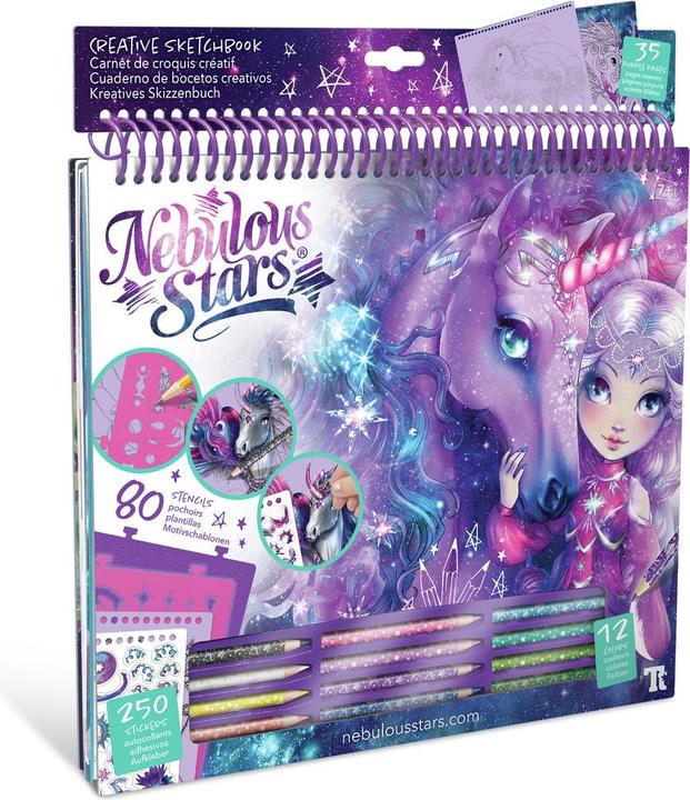 Actual product image Nebulous Stars Creative sketchbook fantasy horses galaxy