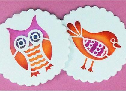 Actual product image Designer Stencils Owl & Bird Stencils