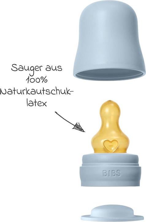 Productafbeelding Bibs Anti Kolik Flasche Latex 150 ml Slow Flow Baby Blue (150 ml)