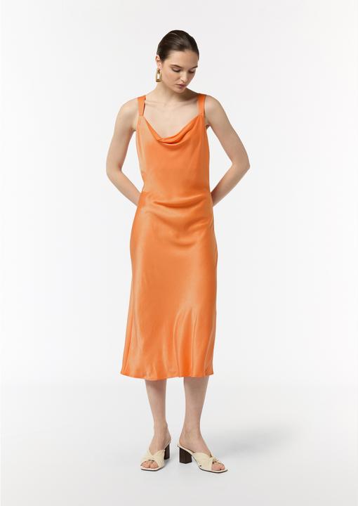 Produktbild Comma Kleid Satinkleid mit Wasserfall-Ausschnitt (40)