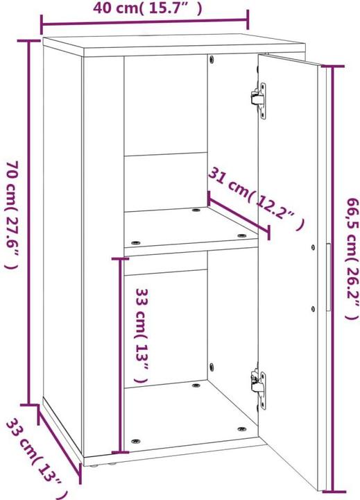 Immagine prodotto vidaXL Amias (40 x 33 x 70 cm)