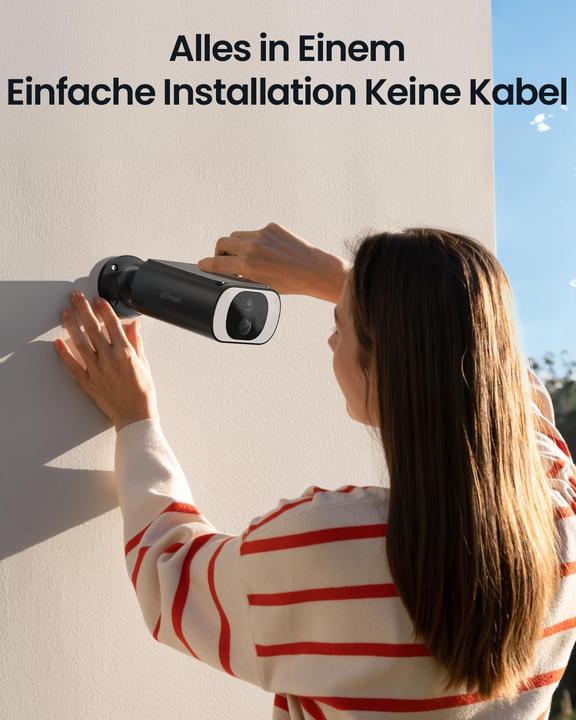 Produktbild IeGeek 2K Solarpanel Überwachungskamera-Set (Kabellos, 2 Stück) (2304 x 1296 Pixels)