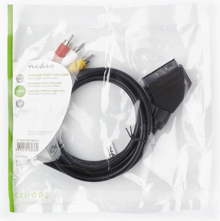 Image du produit Nedis Péritel Câble RCA Péritel mâle (2 m)