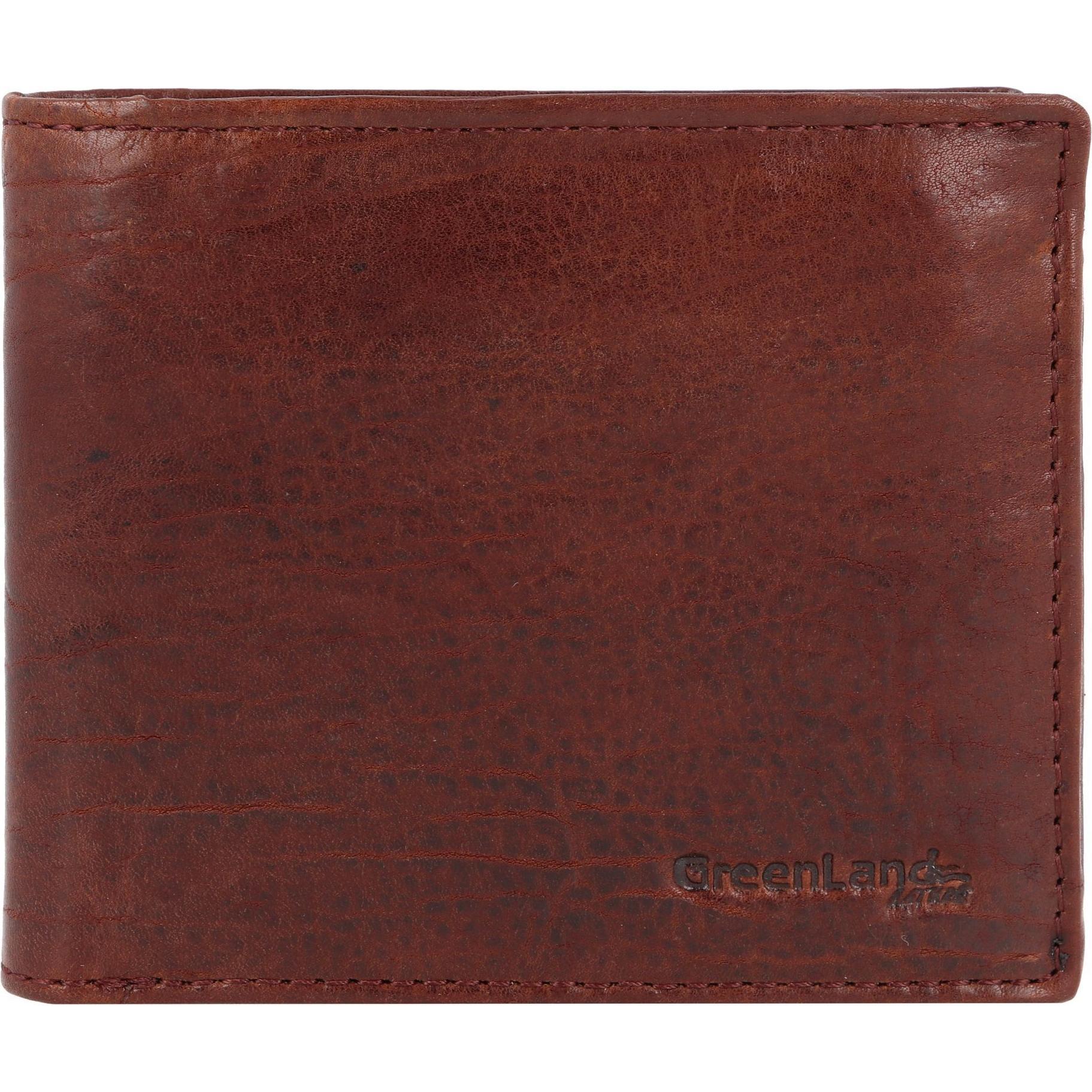 Thumbnail - Greenland Nature, Herren, Portemonnaie, Nature Geldbörse Leder 11,5 cm, Braun