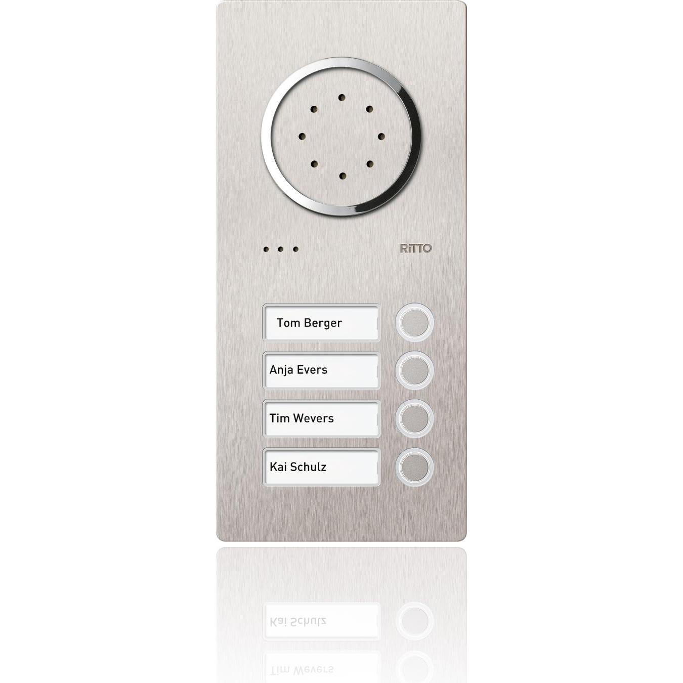 Ritto, Bel + deurintercom, Elektrisch deurstation Acero deelnemer
