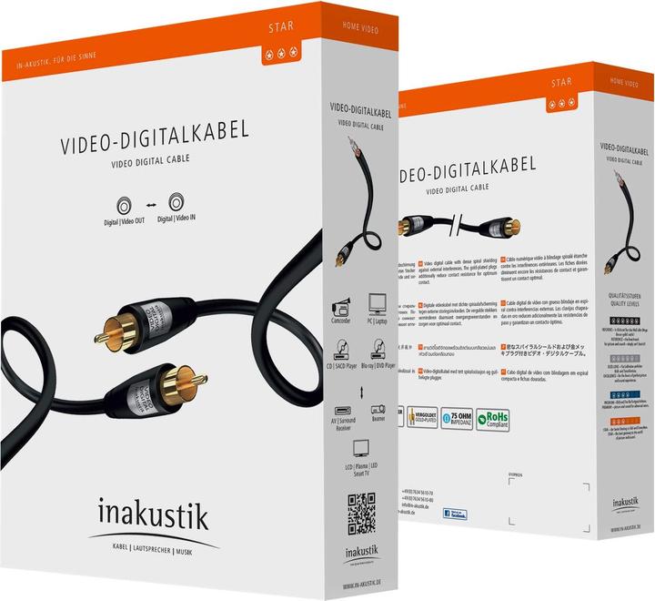 Produktbild Inakustik STAR Digital Koaxkabel (5 m, Cinch Kabel)