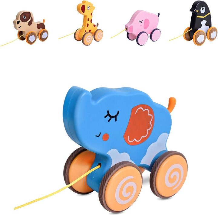 Actual product image Lorelli Wooden Pull-Along Toy Animals