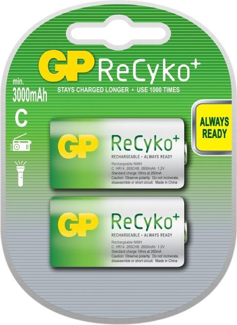 Produktbild GP Batteries ReCyko (2 Stk., C, 3000 mAh)