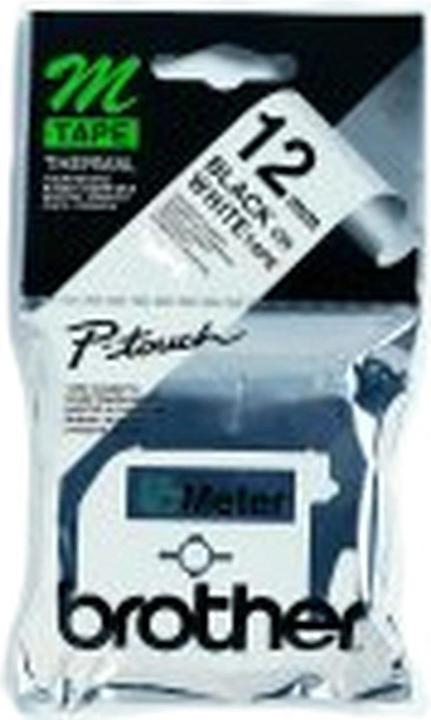 Brother MK-231BZ DirectLabel noir sur blanc 12mm x 8m noir blanc P-Touch M 9-12mm (1.20 cm, Blanc)