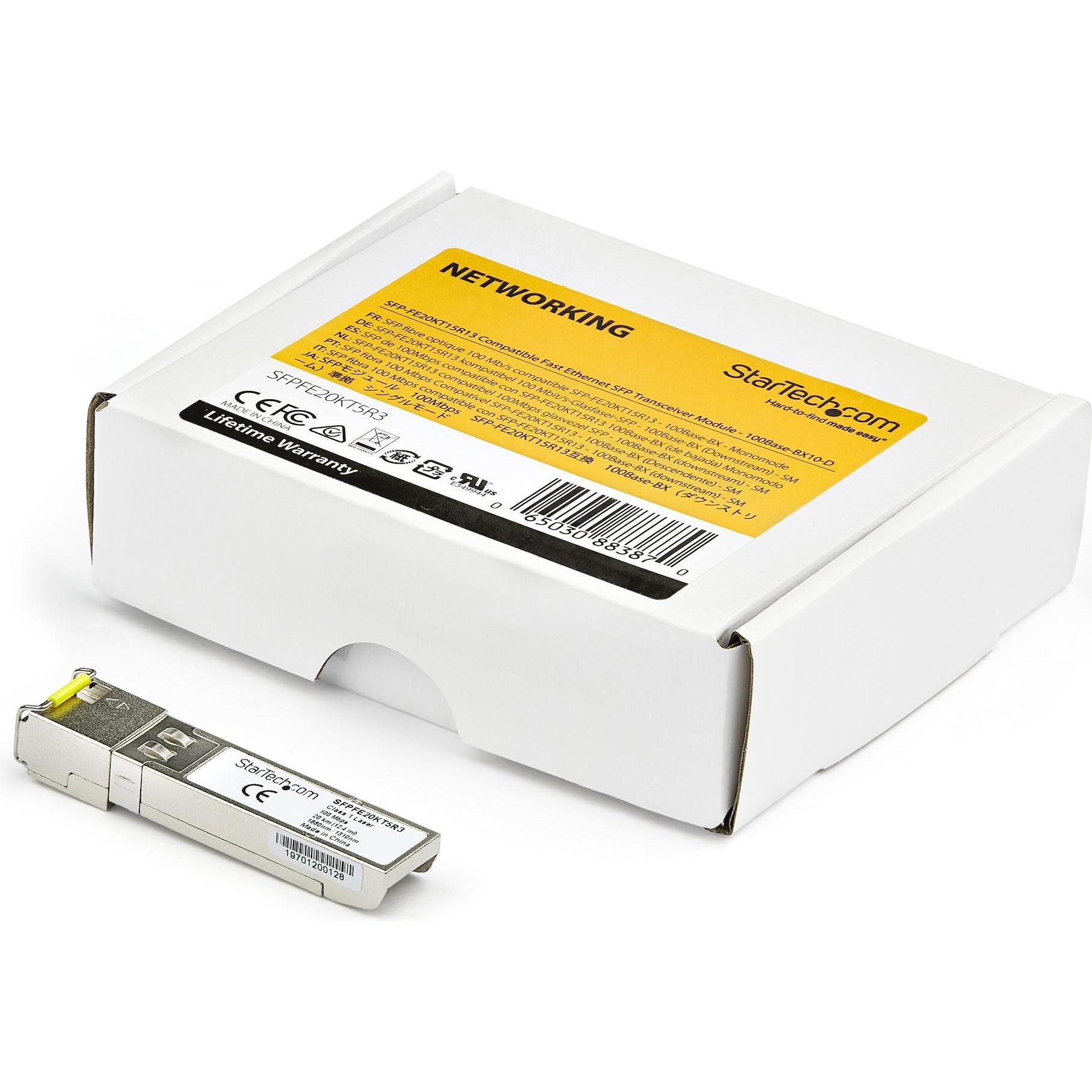 Thumbnail - StarTech SFP-FE20KT15R13 Comp, Transceiver, Silber