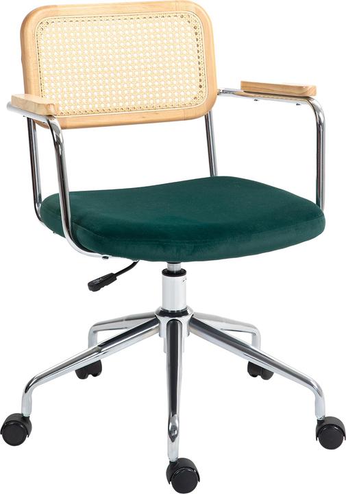 Actual product image Homcom Bürostuhl Polyester, Stahl Grün (46 - 54 cm)