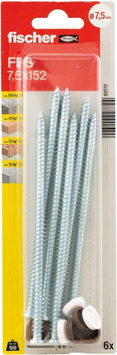 Actual product image Fischer Window frame frame FFS 7.5x152 K (6 pcs.)