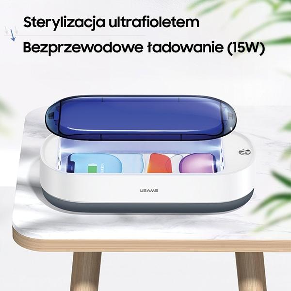 Image du produit Usams Boîte de stérilisation UV avec station de charge Qi
