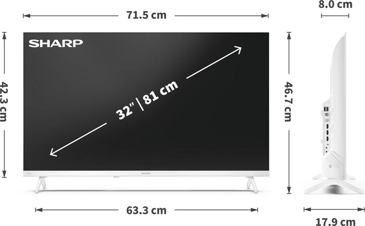 Produktbild Sharp TV (32", LED, HD, 2025)