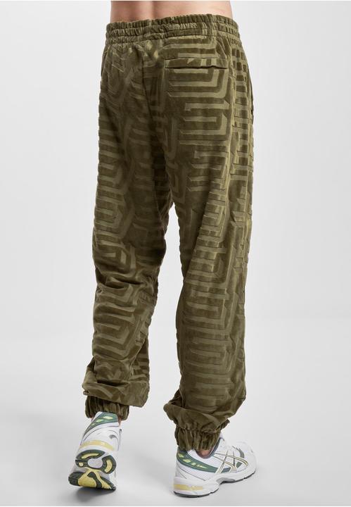 Produktbild Sean John JM233-009-2 SJ Script Logo Geometric Devorèe Velours Trackpants - 119203
