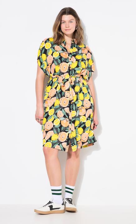 Produktbild Studio Untold Hemdblusen-Midikleid, Fruits-Print, Bindegürtel (50, 52)