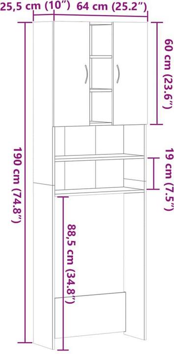 Image du produit vidaXL Waschmaschinenschrank